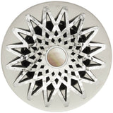 Linkasink - Star Grid with Mother of Pearl Screw - Polished Hammered Stainless Steel