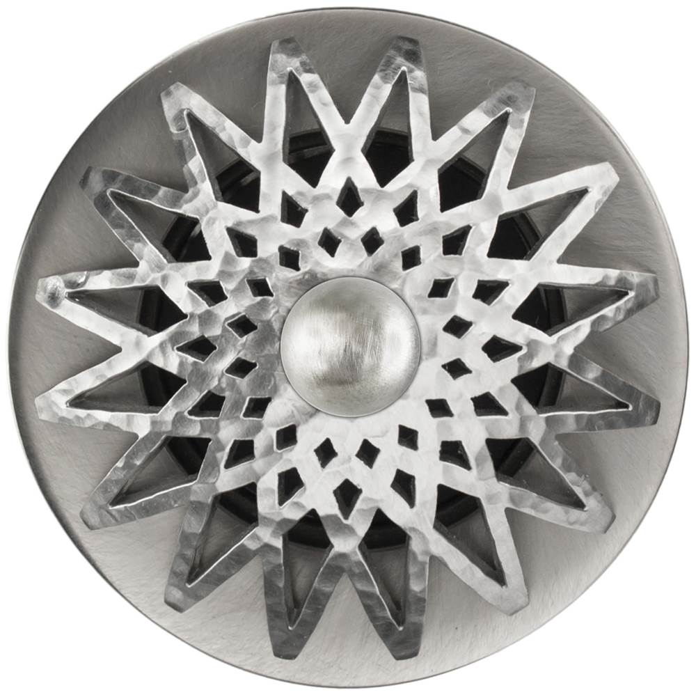 Linkasink - Star Grid with Sphere Screw - Satin Hammered Stainless Steel