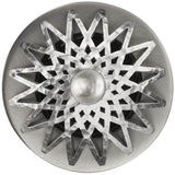 Linkasink - Star Grid with Sphere Screw - Satin Hammered Stainless Steel