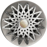 Linkasink - Star Grid with Mother of Pearl Screw - Satin Hammered Stainless Steel