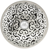 Linkasink - Swirl Grid with Sphere Screw - Polished Hammered Stainless Steel