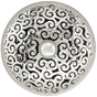 Linkasink - Swirl Grid with Sphere Screw - Polished Hammered Stainless Steel