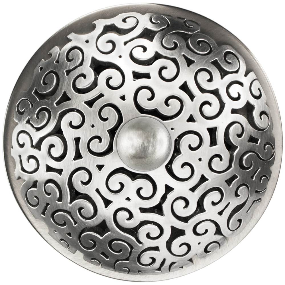 Linkasink - Swirl Grid with Sphere Screw - Satin Smooth Stainless Steel