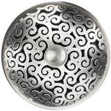Linkasink - Swirl Grid with Sphere Screw - Satin Smooth Stainless Steel