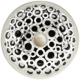 Linkasink - Loop Grid with Mother of Pearl Screw - Polished Hammered Stainless Steel