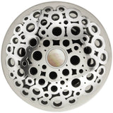 Linkasink - Loop Grid with Mother of Pearl Screw - Polished Smooth Stainless Steel