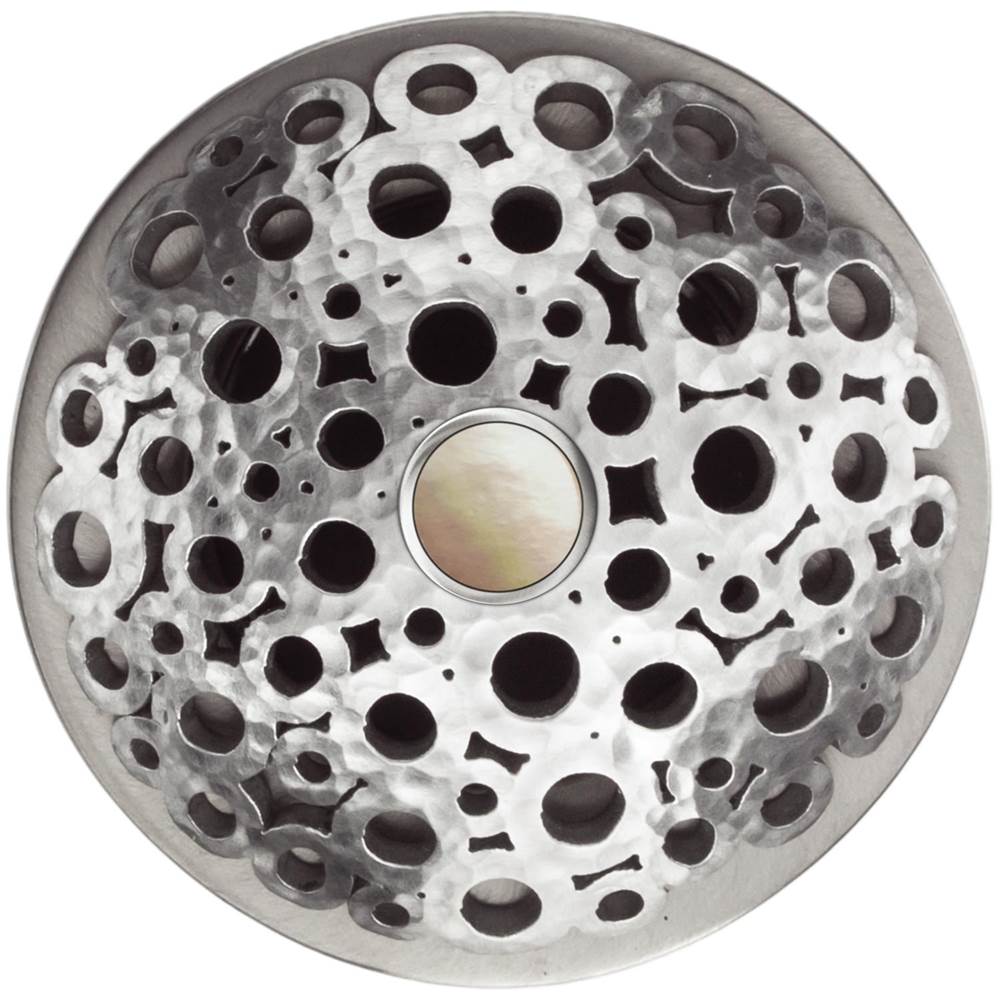 Linkasink - Loop Grid with Mother of Pearl Screw - Satin Hammered Stainless Steel