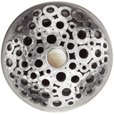 Linkasink - Loop Grid with Mother of Pearl Screw - Satin Hammered Stainless Steel