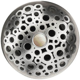 Linkasink - Loop Grid with Mother of Pearl Screw - Satin Smooth Stainless Steel