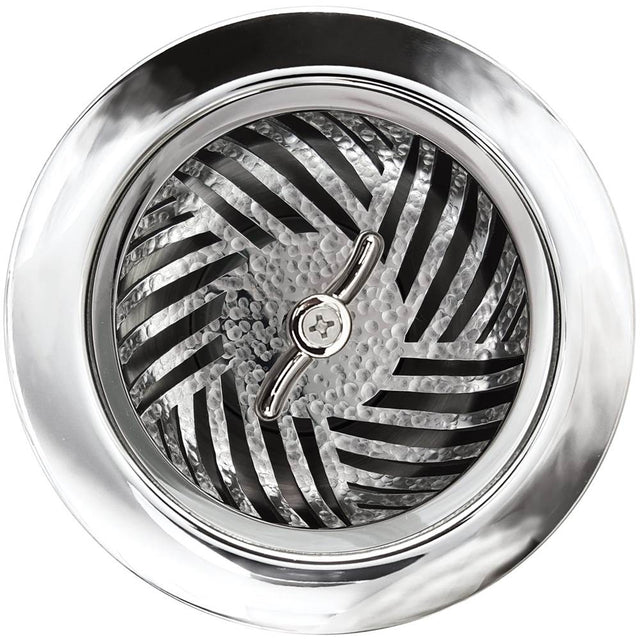 Linkasink - Herringbone Basket with Twist Nut - Polished Hammered Finish