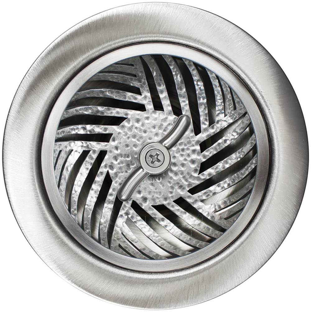 Linkasink - Herringbone Basket with Twist Nut - Satin Hammered Finish