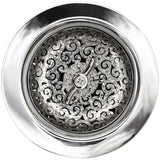 Linkasink - Swirl Basket with Twist Nut - Polished Hammered Finish