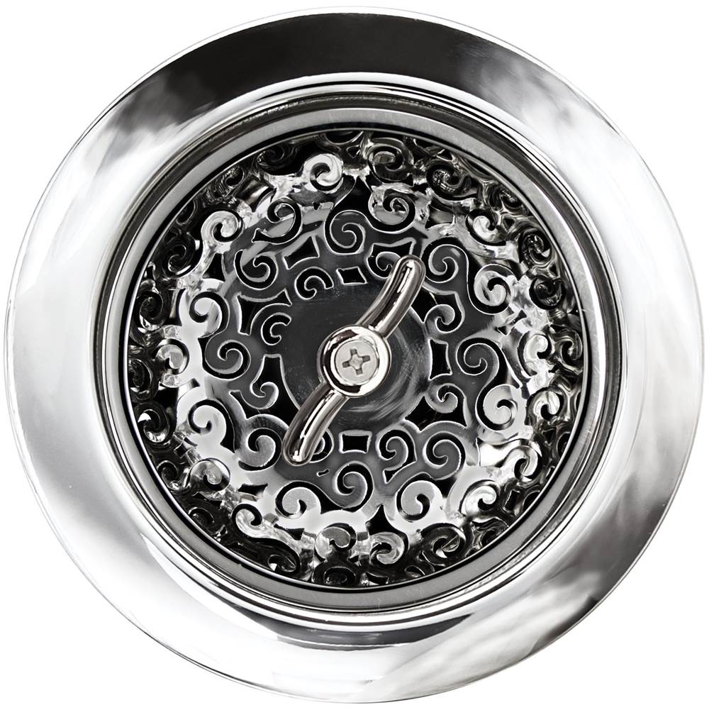Linkasink - Swirl Basket with Twist Nut - Polished Smooth Finish
