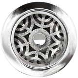 Linkasink - Maze Disposal Flange with Decorative Basket Strainer Stopper - Polished Hammered Finish