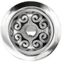 Linkasink - Hawaiian Quilt Disposal Flange with Decorative Basket Strainer Stopper - Polished Hammered Finish