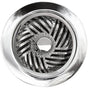 Linkasink - Herringbone Disposal Flange with Decorative Basket Strainer Stopper - Polished Hammered Finish