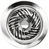 Linkasink - Herringbone Disposal Flange with Decorative Basket Strainer Stopper - Polished Smooth Finish