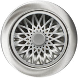 Linkasink - Star Disposal Flange with Decorative Basket Strainer Stopper - Satin Smooth Finish