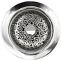 Linkasink - Swirl Disposal Flange with Decorative Basket Strainer Stopper - Polished Hammered Finish