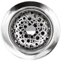 Linkasink - Loop Disposal Flange with Decorative Basket Strainer Stopper - Polished Hammered Finish