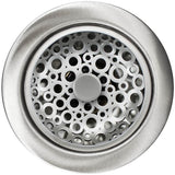 Linkasink - Loop Disposal Flange with Decorative Basket Strainer Stopper - Satin Smooth Finish
