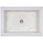 Linkasink - Rectangular Graphic - White Marble with Mother of Pearl Inlay
