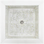Linkasink - Square Floral - White Marble with Mother of Pearl Inlay