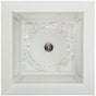 Linkasink - Square Graphic - White Marble with Mother of Pearl Inlay