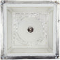 Linkasink - Square Graphic - White Marble with Mother of Pearl Inlay