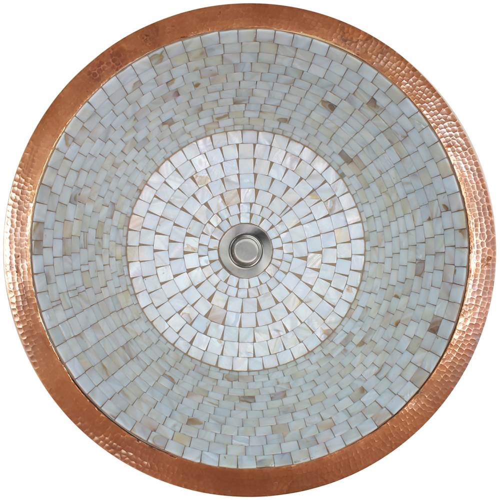 Linkasink - Unfinished Copper Rim with Tile Pattern and Color Options - Unfinished Copper Rim