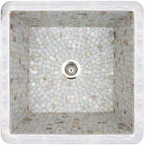 Linkasink - Polished Nickel with Tile Pattern and Color Options - Polished Nickel