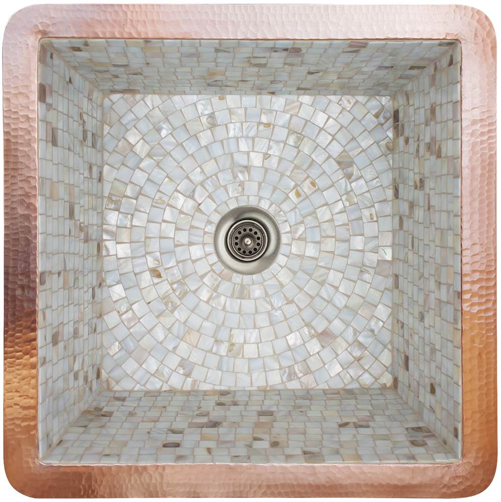 Linkasink - Unfinished Copper Rim with Tile Pattern and Color Options - Unfinished Copper Rim