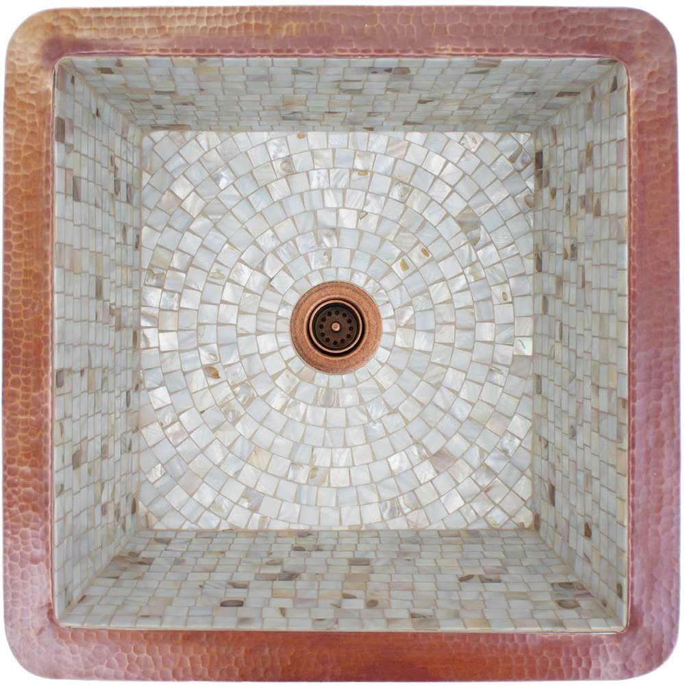 Linkasink - Weathered Copper with Tile Pattern and Color Options - Weathered Copper