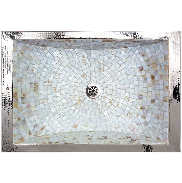 Linkasink - Polished Nickel with Tile Pattern and Color Options - Polished Nickel
