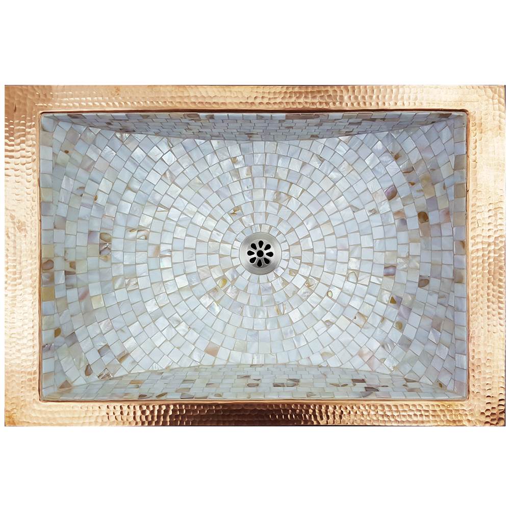 Linkasink - Unfinished Copper Rim with Tile Pattern and Color Options - Unfinished Copper Rim