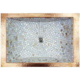 Linkasink - Unfinished Copper Rim with Tile Pattern and Color Options - Unfinished Copper Rim