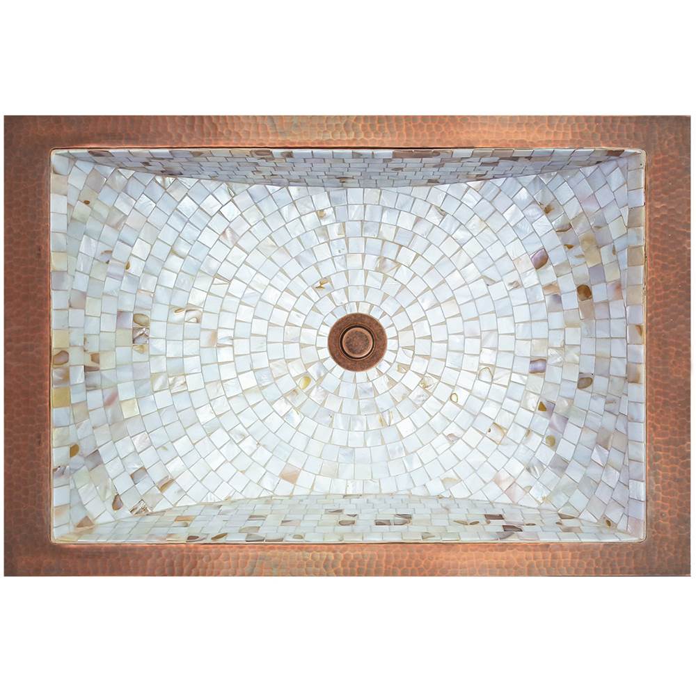 Linkasink - Weathered Copper with Tile Pattern and Color Options - Weathered Copper