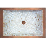 Linkasink - Weathered Copper with Tile Pattern and Color Options - Weathered Copper