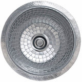 Linkasink - Satin Nickel with Stainless Steel Mosaic Tile Interior - Satin Nickel
