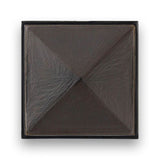 Linkasink - 3'' Artisan Glass Prism Vanity Hardware, Small Square with Black Prism - Matte Black with Black Prism Glass