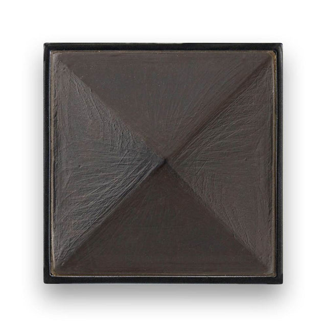 Linkasink - 3'' Artisan Glass Prism Vanity Hardware, Small Square with Black Prism - Matte Black with Black Prism Glass