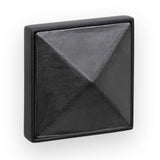 3'' Artisan Glass Prism Vanity Hardware, Small Square with Black Prism