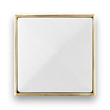 Divergence with 3'' Artisan Glass Prism, 24'' Wide Vanity, White, Polished Brass Hardware with White Glass, 24'' x 22'' x 33.5'' (without vanity top)