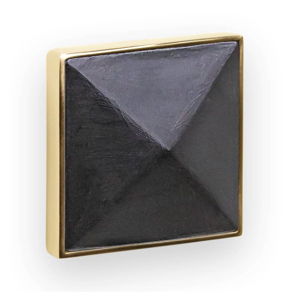 TUXEDO with 3'' Artisan Glass Prism Hardware 30'' Wide Vanity, Black, Polished Brass Hardware, 30'' x 22'' x 33.5'' (without vanity top)