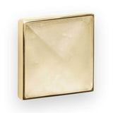 3'' Artisan Glass Prism Vanity Hardware, Small Square with 'glomis1/2 Prism