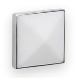 3'' Artisan Glass Prism Vanity Hardware, Small Square with White Prism