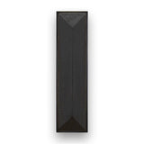 Linkasink - 8'' Artisan Glass Prism Vanity Hardware, Small Rectangle with Black Prism - Matte Black with Black Prism Glass