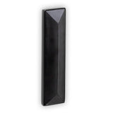 8'' Artisan Glass Prism Vanity Hardware, Small Rectangle with Black Prism