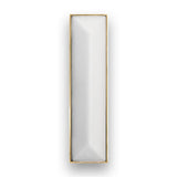 LINEA with 8'' Artisan Glass Prism Hardware 30'' Wide Vanity, White, Polished Brass Hardware, 30'' x 22'' x 33.5'' (without vanity top)