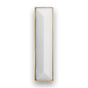 Linkasink - 8'' Artisan Glass Prism Vanity Hardware, Small Rectangle with White Prism - Polished Brass with White Prism Glass